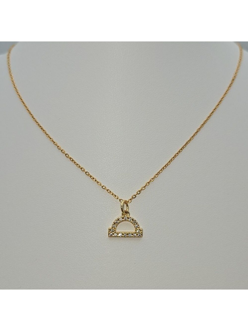 ✨2/$10✨ Libra Pendant Gold Tone Sparkling Zodiac Adjustable 17.5''